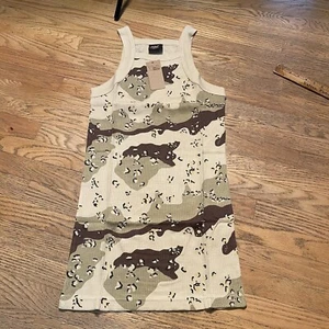 Desert Camo Tank Top Extra Long Y2K Shirt ESMX NWOT Streetwear Hip Hop Sz 2XL - Picture 1 of 9