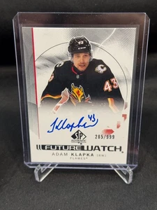 2024-25 UD SP Authentic Adam Klapka Future Watch Auto RC #/999 Flames - Picture 1 of 2
