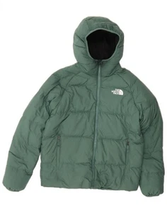 THE NORTH FACE Boys Hooded Reversible Padded Jacket 14-15 Years XL Green DA36 - Picture 1 of 6