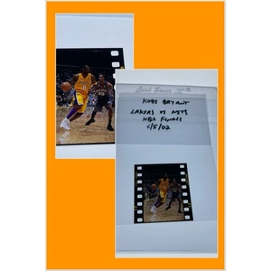 KOBE BRYANT LA Lakers 2002 NBA originale 35 mm colore negativo CRISTALLO CHIARO RARO - Foto 1 di 4