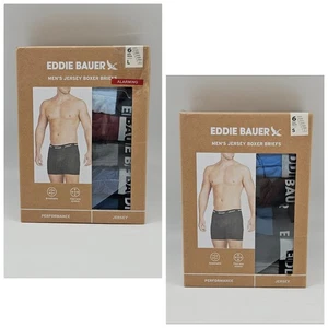 5 Pack EDDIE BAUER Men's S M L Performance Micro Jersey Boxer Briefs Assorted - Picture 1 of 7