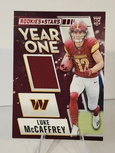 Luke McCaffrey 2024 Panini Rookies & Stars - Year 1 Relics #YO-LMC  - Picture 1 of 2