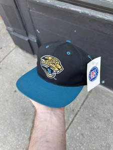 Vintage New Old Stock Jacksonville Jaguars Two Tone NFL Football SnapBack Hat - Picture 1 of 4