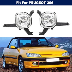 Pair Front Bumper Fog Lights Driving Lamp Driver&Passenger Side For PEUGEOT 306 - Picture 1 of 11