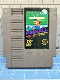 Pinball (Nintendo Entertainment System, NES 1985) 5 Tornillos Etiqueta Negra PROBADO