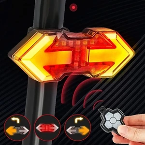 Wireless Remote Smart Bike Warning Light Wheelchair Tail Light Night Ride - Picture 1 of 9