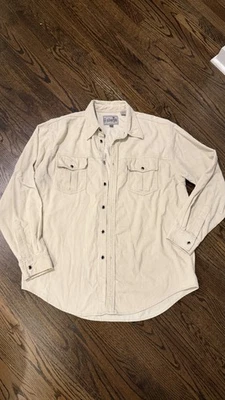 Levi's Silver Tab Vintage Shirt Corduroy Button Up Long Sleeve Cream Size Large - Image 1 of 4