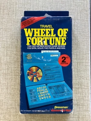 Vintage 1988 WHEEL OF FORTUNE Travel Game Pressman Games-To-Go COMPLETE Boxed - Image 1 of 4