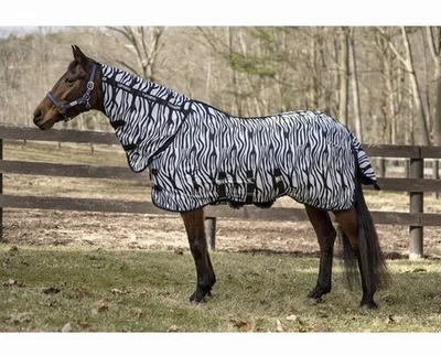 TuffRider Comfy Plus Combo Neck Horse Fly Sheet 75-in Zebra Print - Image 1 of 4
