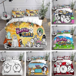The Battle Cats 3D Duvet Cover Bedding Set Pillowcase Quilt Single Double 2/3Pcs - Picture 1 of 27