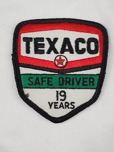 Texaco Safe Driver bestickt nur Aufnäher Patch 19 Jahre LKW 3" x 3 1/4"  - Bild 1 von 2