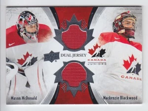 2016-17 UD CANADA JUNIORS MCDONALD BLACKWOOD JERSEY DUAL TCD-MB Game Used Canada - Foto 1 di 1