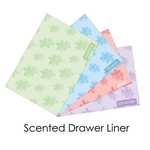 Scented Drawer Liner Sheets 4 PACK JASMINE ROSE LAVENDER OCEAN 58X43CM Liners - Picture 1 of 17