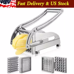 Heavy Duty Stainless Steel French Fry Cutter with Suction Feet for Potatoes US - Picture 1 of 12