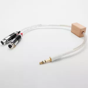 Cable XLR de audio HiFi de 6,5 mm a 2 hembra 8 hilos OCC enchapado en plata cable para auriculares - Imagen 1 de 10