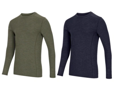 Hoggs of Fife 100% Merino Wool Crew Neck Base Layer Long Sleeve Top Hunting - Image 1 of 4