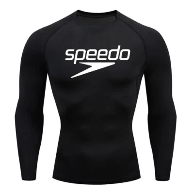 Men Rash Guard Surfing Diving Tee Tight short Sleeve T Shirt Swim Floatsuit Top  - Image 1 of 4