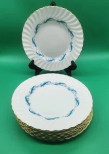 Vintage 1950's Minton S-665 Downing 8" Salad Plate set of 4 Blue & Gold - Picture 1 of 5