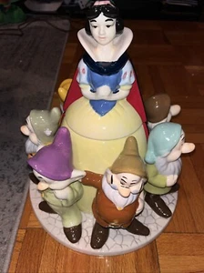 Vintage Disney Cookie Jar - Snow White And The Seven Dwarfs - Picture 1 of 13