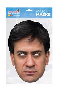 Edward Miliband 2D Karten Party Gesichtsmaske - Englisch Politiker Kostüm - Bild 1 von 1