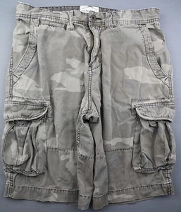 Men's High Sierra Camo Cargo Shorts Brown 7 Pocket Cotton Size 34 - Picture 1 of 7
