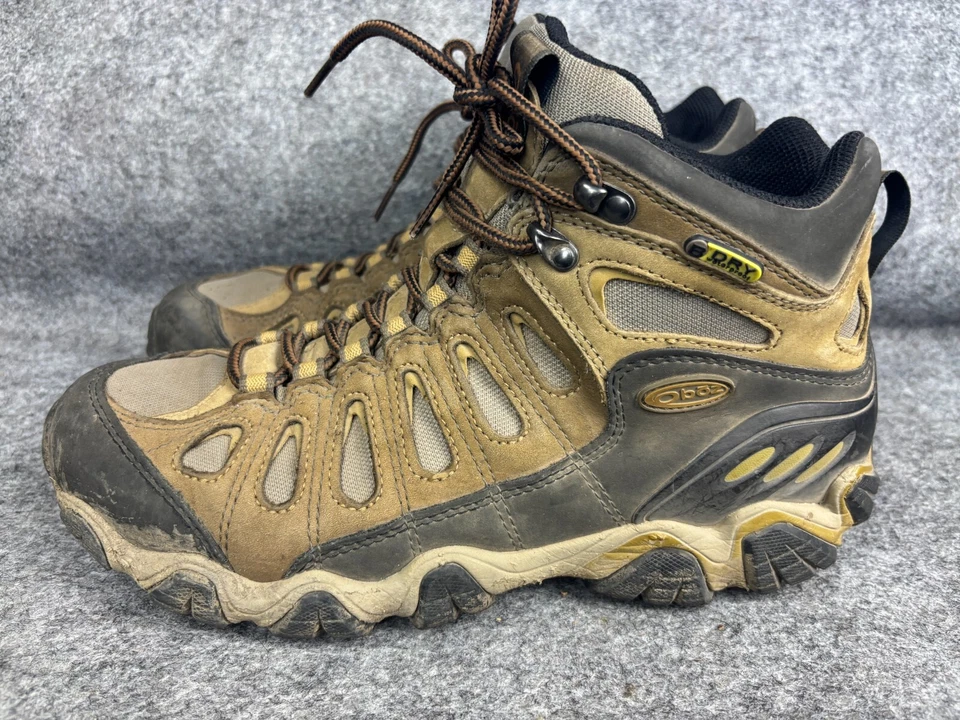 Туфли туристические женские Oboz Sawtooth II средние 9 коричневые черные водонепроницаемые на лодыжке на шнуровке - Изображение 1 из 4