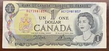 1973 Canadian One Dollar Banknote 1$ Bank Of Canada.