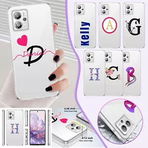 Custom Initial Silicone Case For Motorola Moto G Power G 5G G Stylus Phone Cover - Picture 1 of 52