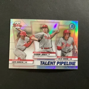 2020 Bowman Chrome Talent Pipeline Phillies Jones/Bohm/Garcia #TP-PhiEx+ - Picture 1 of 2