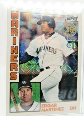 2019 Topps Update Edgar Martinez Silver Pack 1984 Chrome Refractor #T84U-37 - Image 1 of 3