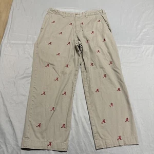 Pantalones chinos Alabama Tide Pennington Bailes bordados por todas partes medidos 38x28 - Imagen 1 de 13