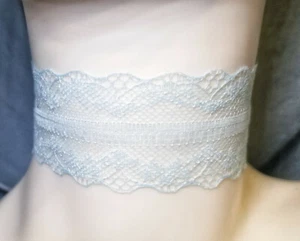 MANY COLORS Wide Lace Choker Necklace Wedding Victorian Cosplay Goth 12" - 16" - Picture 1 of 42