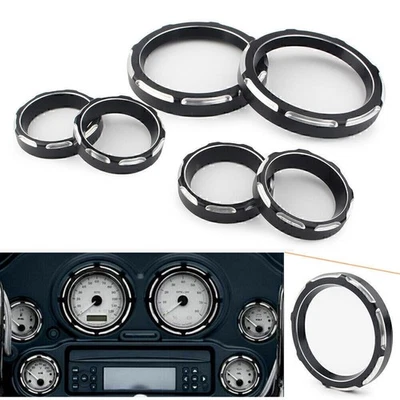 CNC Cut Speedometer Board Burst Gauge Bezel Fit Harley Touring FLHT FLHX 96-2013 - Image 1 of 4
