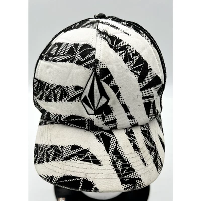 Volcom Men's Stone Age Cheques Cheese Hat Black and White Adjustable Cap Genuine - Image 1 of 4
