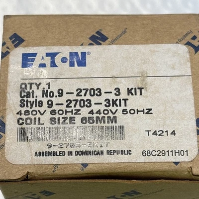 Eaton 9-2703-3 480V Size 1, 2 Coil, New - Image 1 of 4