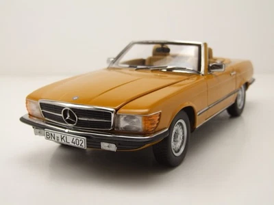 Mercedes 450 SL Cabrio R107 1975 Arancione Modellino 1:18 Norev - Immagine 1 di 4