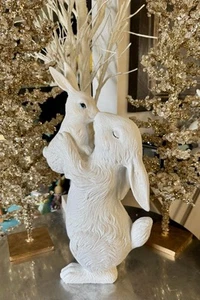 Martha Stewart Large Easter Bunny Mom and Baby Bunny Rabbits New - Picture 1 of 18