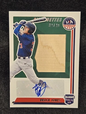 2022 Panini USA Baseball Stars & Stripes Brock Jones Auto Relic #SIL-BJ 32/49. - Image 1 of 2