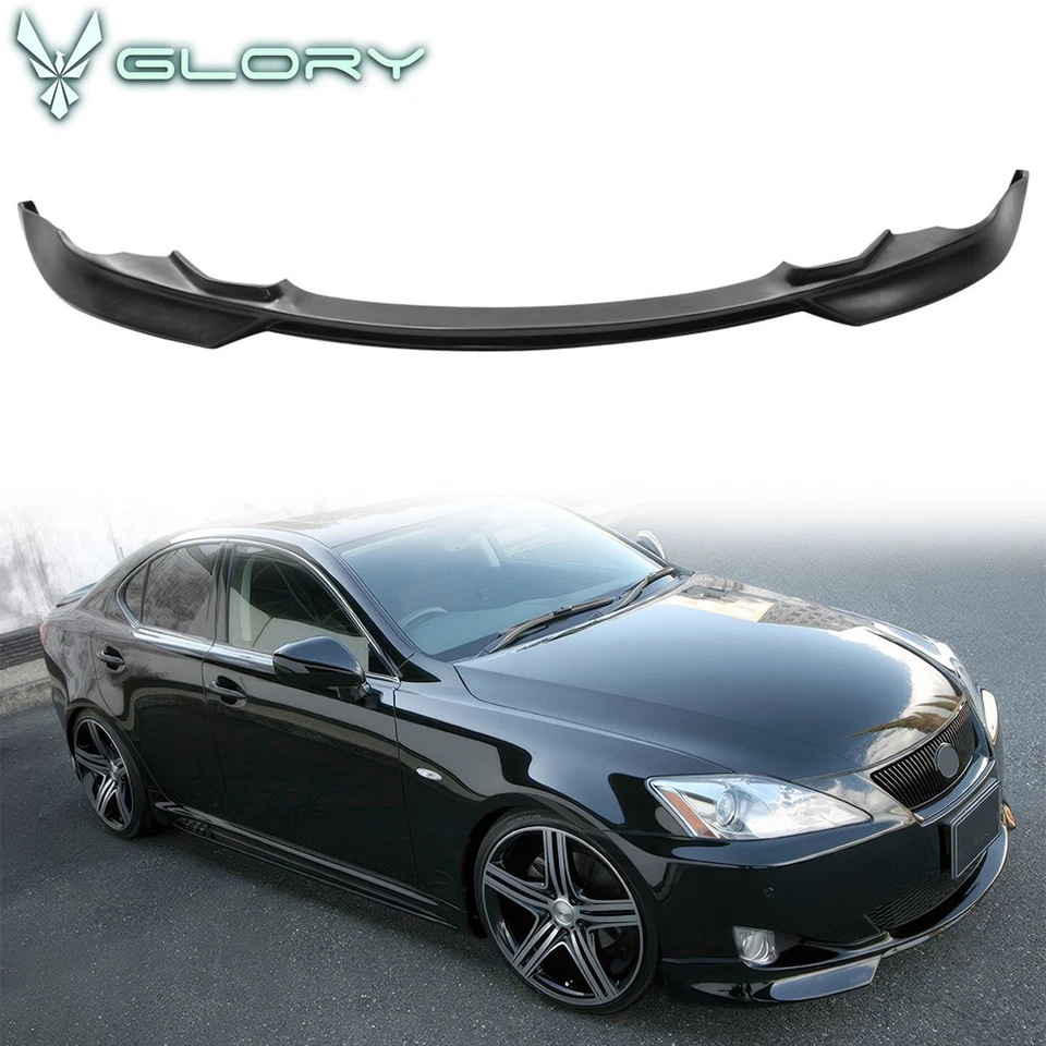 Fits 06-08 Lexus IS250 IS350 IKON Style Front Bumper Lip Splitter Unpainted PU - Imagem 1 de 4