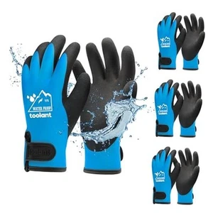  100% Waterproof Gloves Bulk Pack, 3 Pairs, Small (Pack of 3) Blue-3 Pairs - Picture 1 of 7