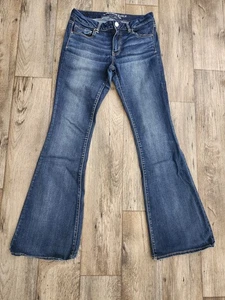 American Eagle Jeans Flare Leg Super Stretch Boho 12 Low Rise extra lang 33 x 35 - Bild 1 von 14