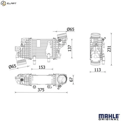 CHARGE AIR COOLER CI 663 000P FOR VW GRAND/CALIFORNIA/Camper TRANSPORTER/T6 2.0L - Image 1 of 4