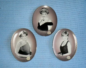 Three Princess Diana Oval Plates ( Portraits Of Diana Bradford Exchange ) - Picture 1 of 6