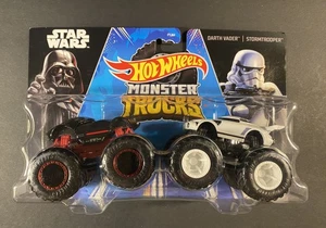 Hot Wheels Monster Trucks Darth Vader / Stormtrooper 2-Pack Star Wars - Picture 1 of 5