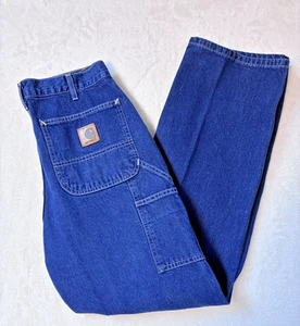 Carhartt Carpenter Jeans Denim Pants Relaxed Fit Workwear Blue Men’s Size 32x32 - Picture 1 of 9