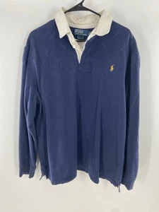 Polo Ralph Lauren vestibilità personalizzata manica lunga rugby maglia gomitieri taglia 2XL - Foto 1 di 3