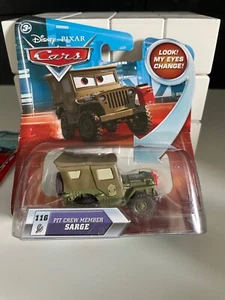 Disney Pixar Cars Pit Crew Member Sarge Eyes Change #116 Combined Shipping - Picture 1 of 3