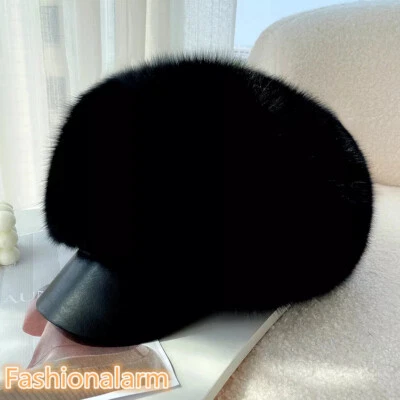 Sombrero de piel de zorro real de piel entera para mujer cosaco ruso Ushanka sombrero cálido gorra de pico Foto 1 de 4