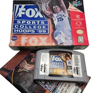 Fox Sports College Hoops 99 Nintendo 64 N64 Cartucho Instrucciones Caja Ex Alquiler - Imagen 1 de 12