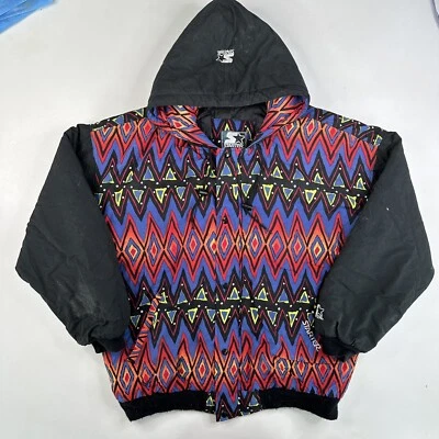 Vintage DJ Jazzy Jeff Starter Puffer Jacket Size Large 90s Aztec Insulated - Image 1 of 4